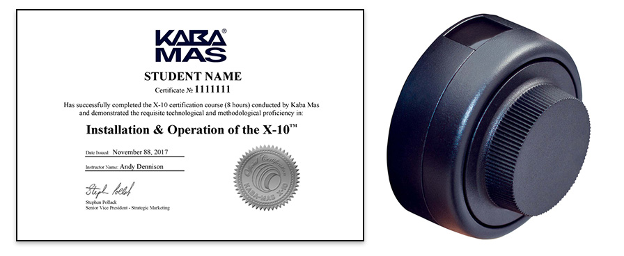 KABA MAS GSA certificate and x-10 high-security combination lock