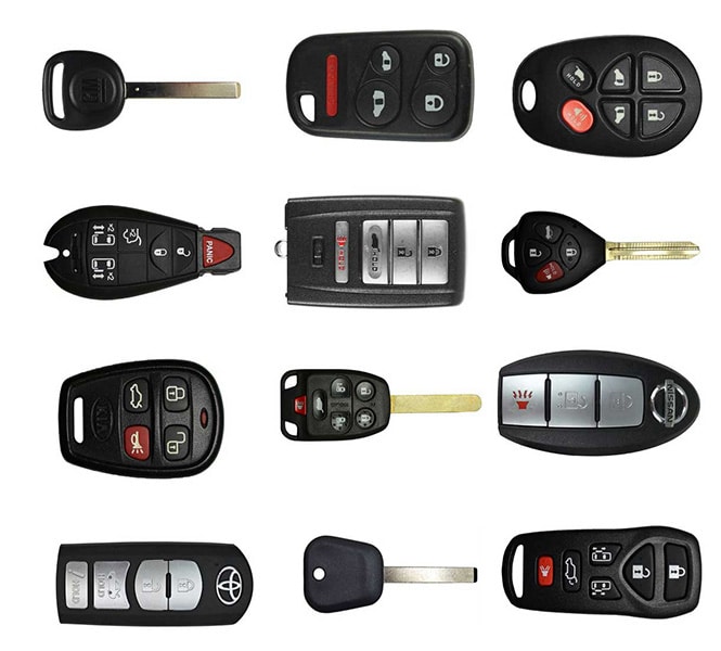 car keys, fobs, remotes, and remote head keys